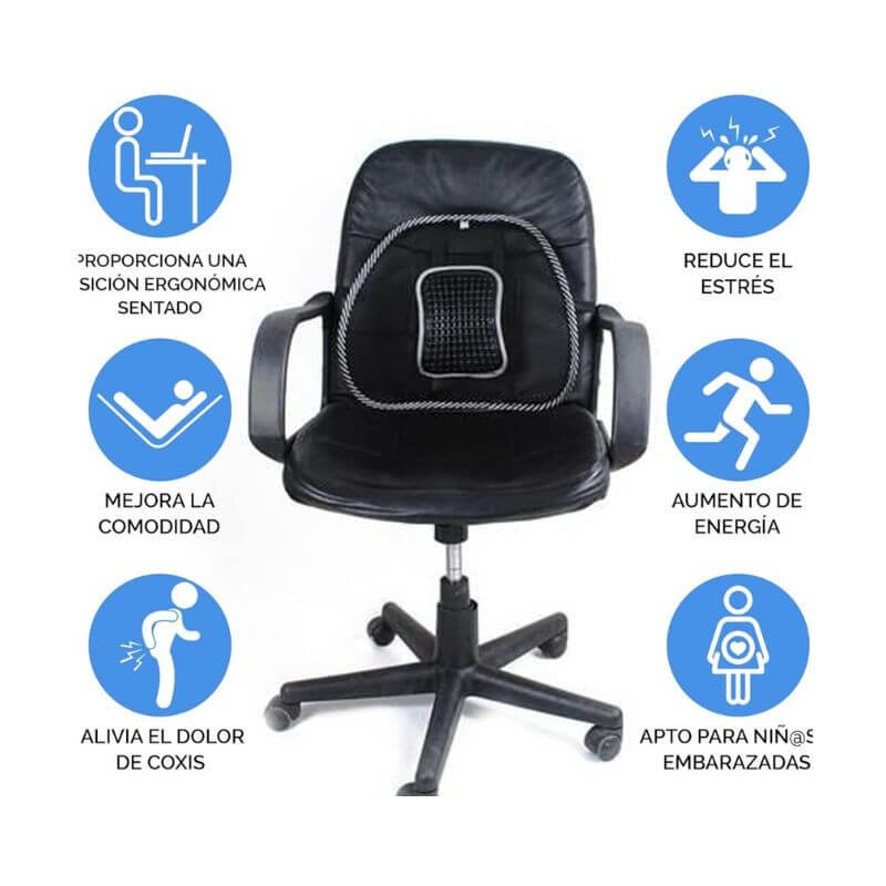 COJÍN LUMBAR ERGONÓMICO TRANSPIRABLE - Imagen 3