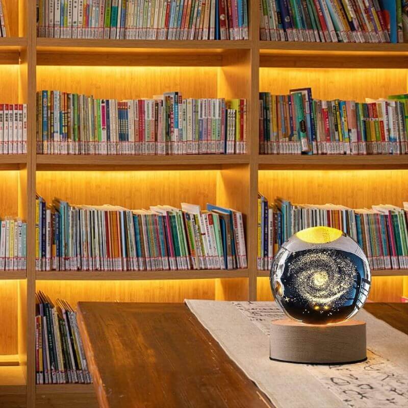 ESFERA LED CON BASE DE MADERA - Imagen 4