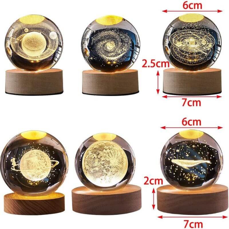 ESFERA LED CON BASE DE MADERA - Imagen 5