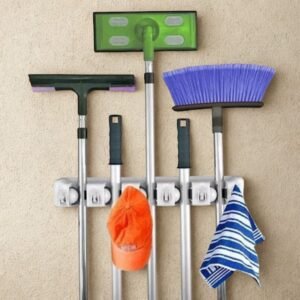 ORGANIZADOR PORTA ESCOBAS, MOPAS Y TRAPEADOR